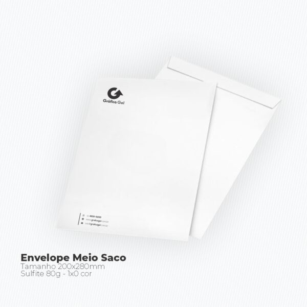 Envelope Meio Saco - 200x280mm em Sulfite 80g