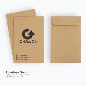 Envelope Saco - 240x340mm em Kraft 80g